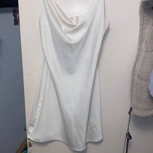 White Satin Urban Outfitters Dress